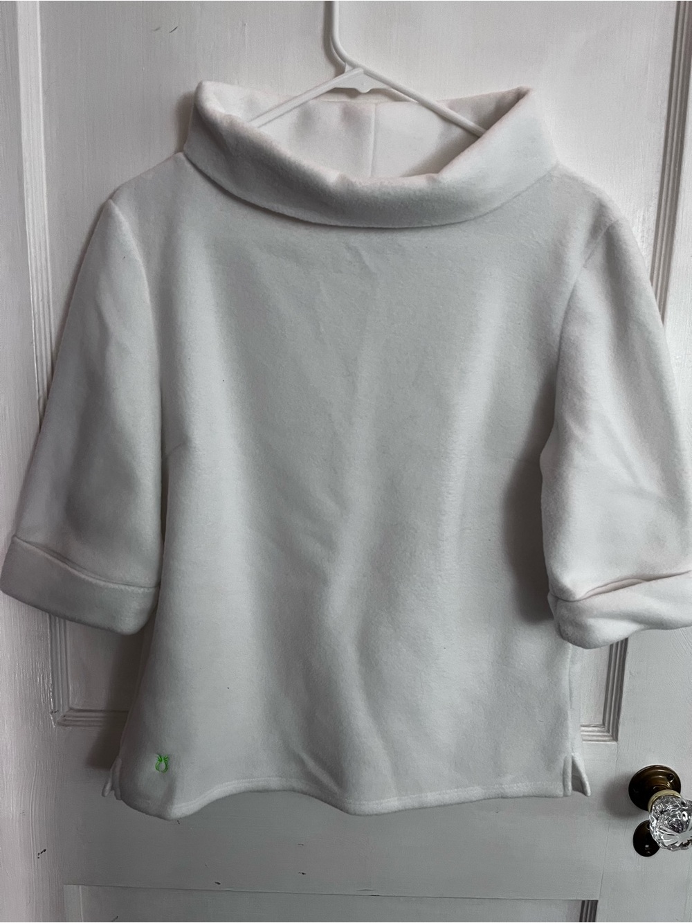 Dudley Stephens White fleece Boatneck Top
